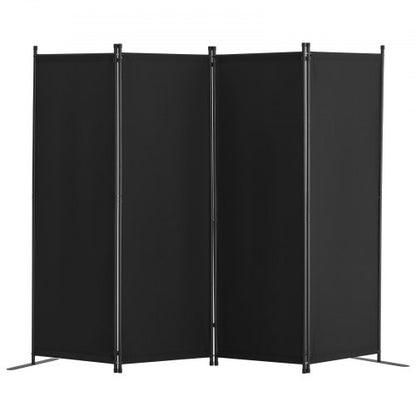 Room Divider, 4 Panel Room Dividers and Folding Privacy Screens, Fabric Partition Room Dividers for Office, Bedroom, Dining Room, Study, Freestanding, Black