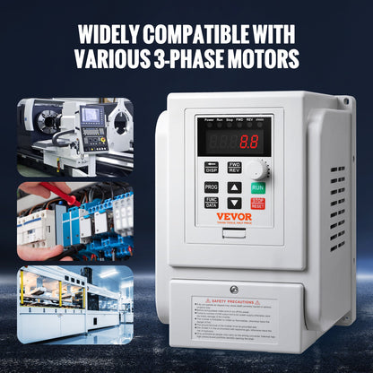VFD 4KW，18A，5HP Variable Frequency Drive for 3-Phase Motor Speed Control