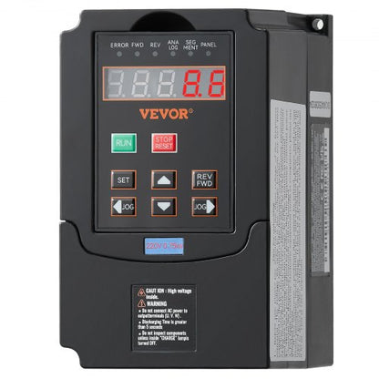 VFD 1HP, 0.75KW, 3.5A, 1 or 3 Phase 220V Input to 3 Phase 220V Output Variable Frequency Drive, 40-60Hz Input, 0-400Hz Output VFD for Spindle Motor CNC Speed Control
