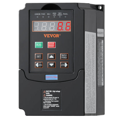 VFD 1HP, 0.75KW, 3.5A, 1 or 3 Phase 220V Input to 3 Phase 220V Output Variable Frequency Drive, 40-60Hz Input, 0-400Hz Output VFD for Spindle Motor CNC Speed Control