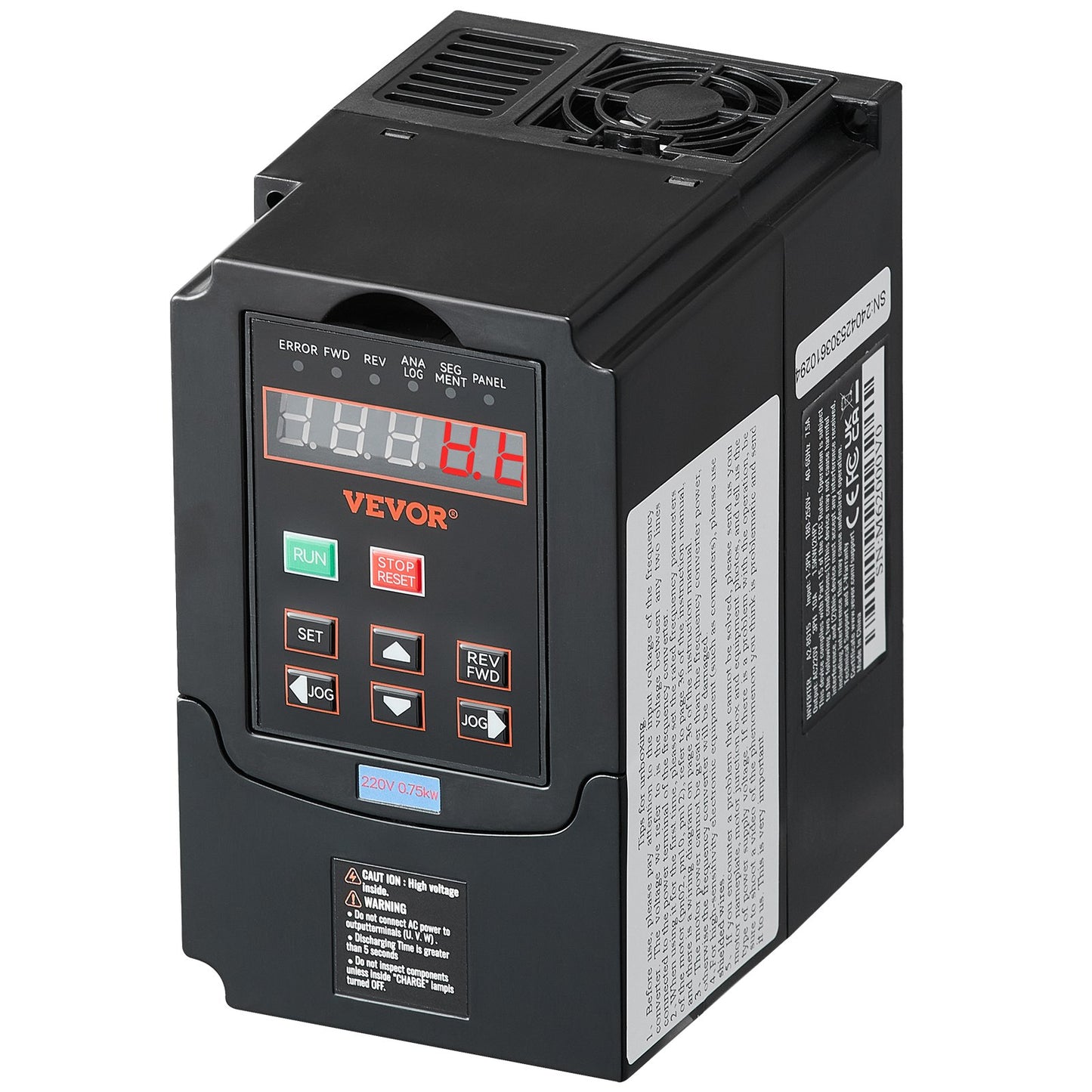 VFD 1HP, 0.75KW, 3.5A, 1 or 3 Phase 220V Input to 3 Phase 220V Output Variable Frequency Drive, 40-60Hz Input, 0-400Hz Output VFD for Spindle Motor CNC Speed Control