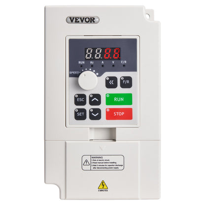 VFD 3HP, 2.2KW, 5A, 3 Phase AC 380V Input to 3 Phase AC 0 - 380V Output Variable Frequency Drive, 50/60Hz Input, 0-2000Hz Output VFD for Spindle Motor Speed Control