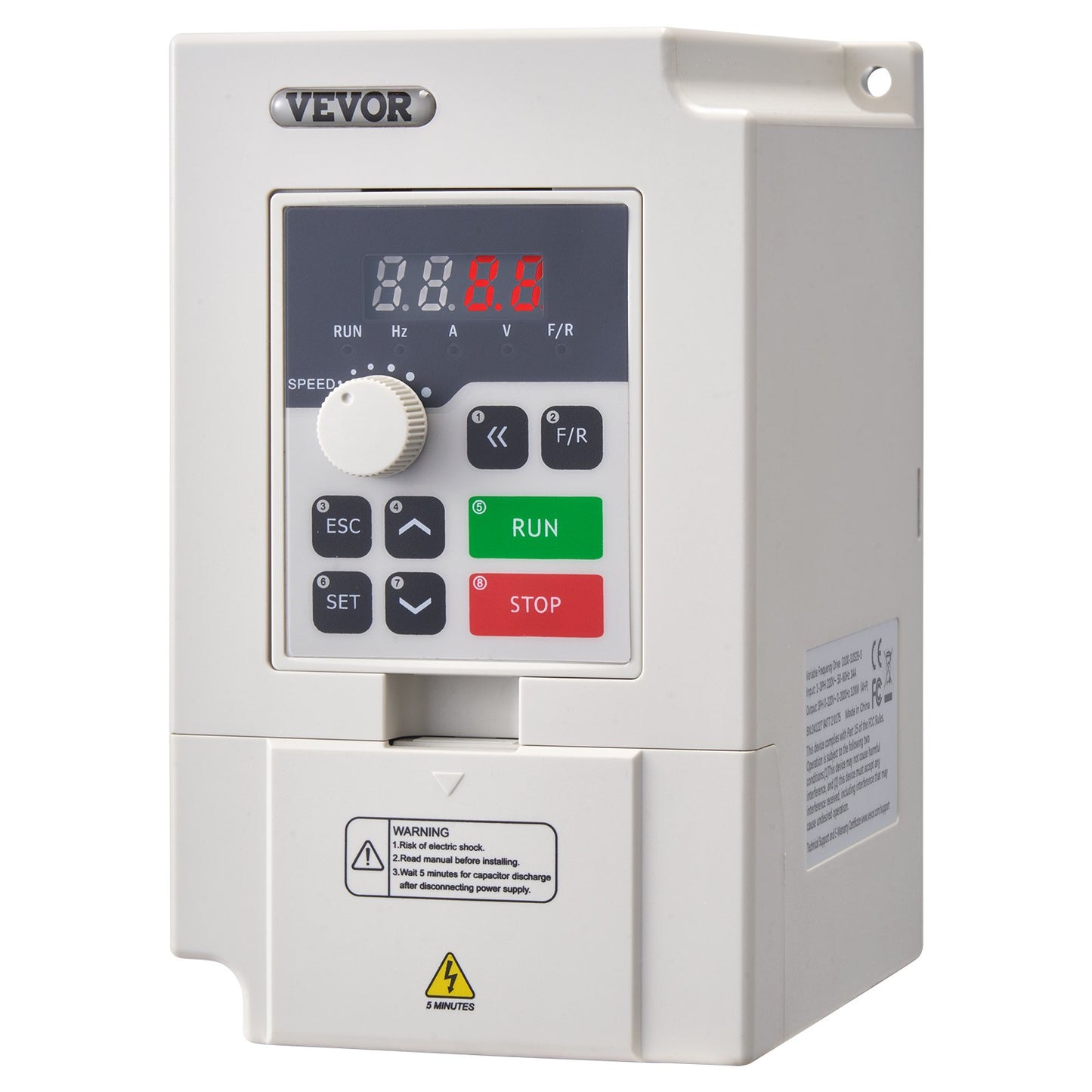 VFD 4HP, 3KW, 14A, 1 or 3 Phase AC 220V Input to 3 Phase AC 0~220V Output Variable Frequency Drive, 50/60Hz Input, 0-2000Hz Output VFD for Spindle Motor Speed Control