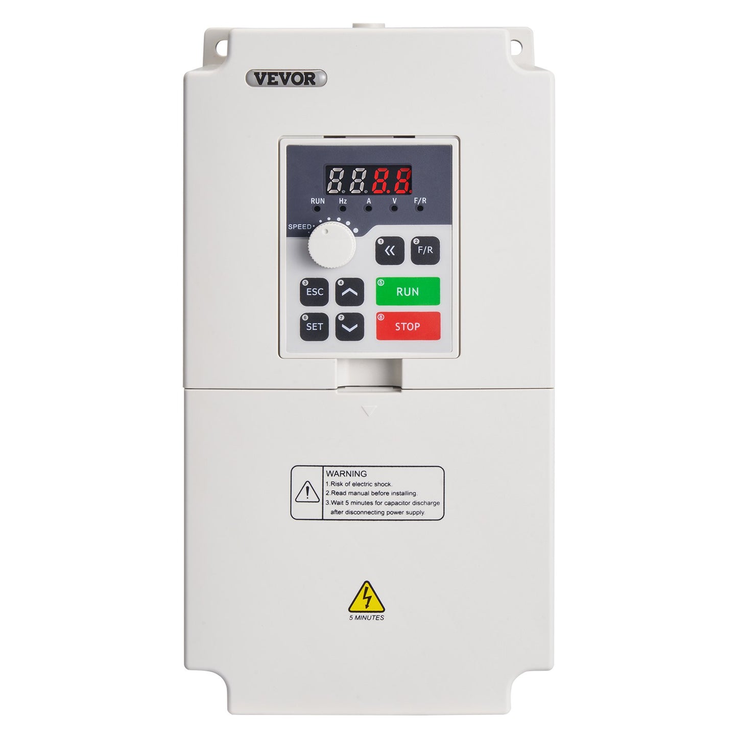 VFD 5HP, 4KW, 18A, 1 or 3 Phase AC 220V Input to 3 Phase AC 0~220V Output Variable Frequency Drive, 50/60Hz Input, 0-2000Hz Output VFD for Spindle Motor Speed Control