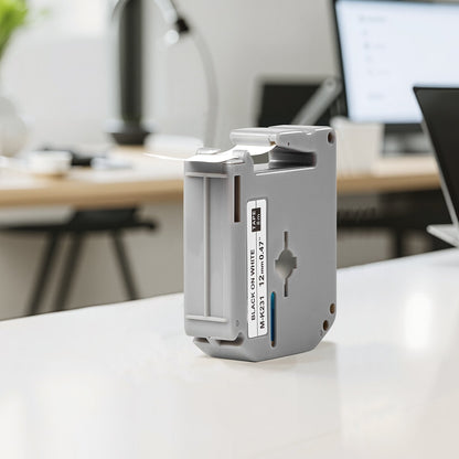 Label Maker Tape, 4 Pack, 0.47 in / 12 mm Black on White Label Cartridge Compatible for Various Types of Brother Labelers, Durable & Long-lasting, Waterproof, Replacement for Letra Tag M-K231