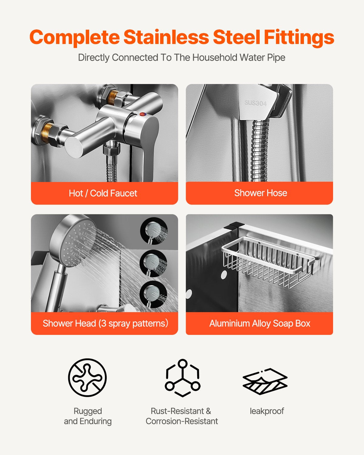 86,4 cm tvättstation för hundar i rostfritt stål, badkar för husdjur med varm- och kallvattenkran, duschmunstycke, handfat för hemmabruk, passar små katter och hundar, halkfri trappa (höger dörr)