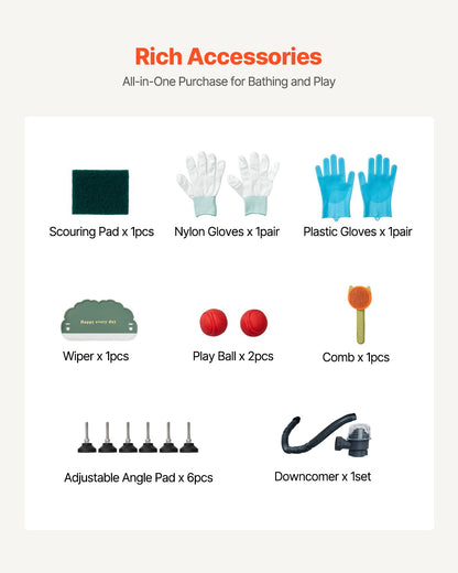 86,4 cm tvättstation i rostfritt stål för hundar, badkar för husdjur med varm- och kallvattenkran, duschmunstycke, handfat för hemmabruk, passar små katter och hundar, halkfri trappa (vänster dörr)