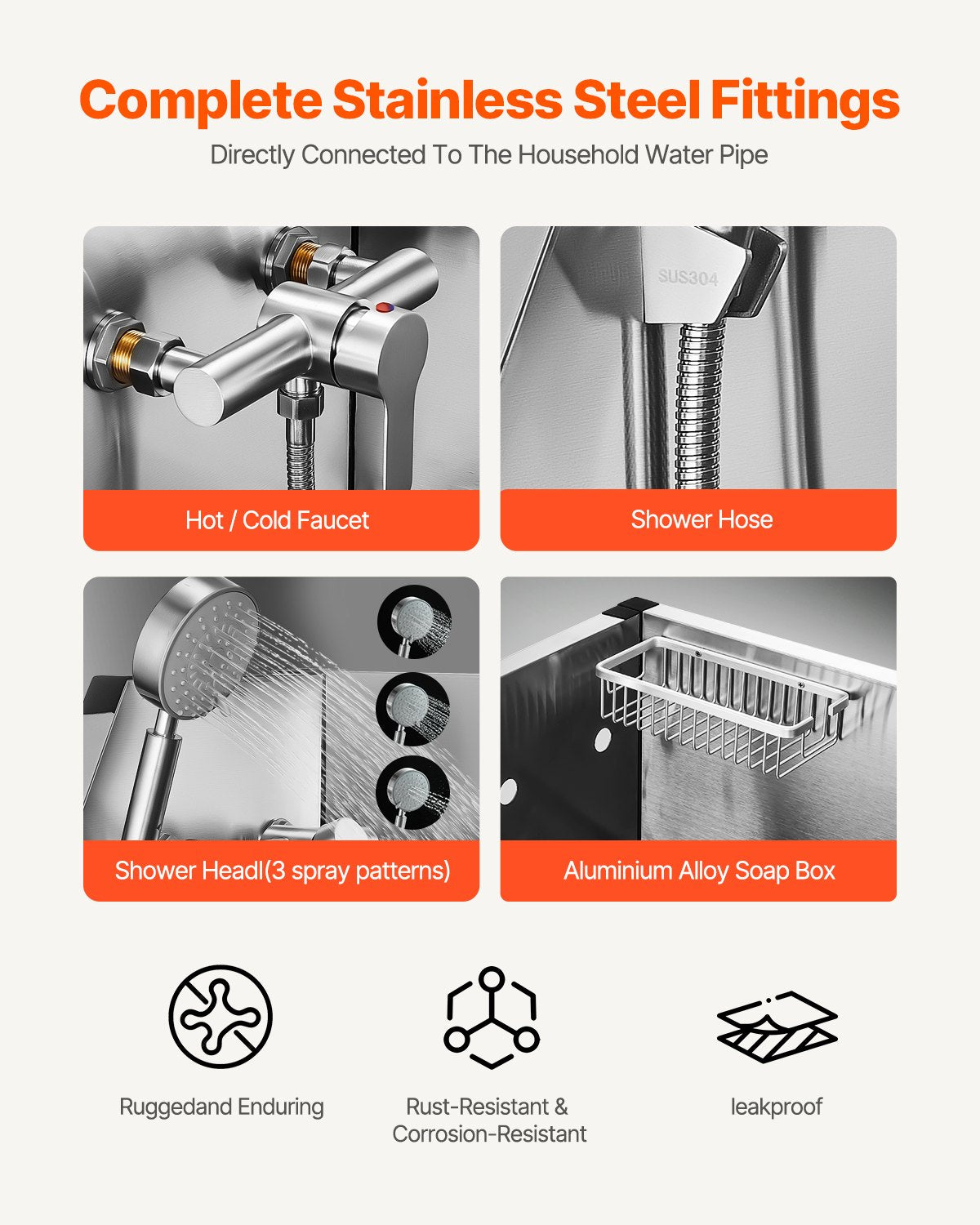 Hundtvättstation i rostfritt stål, 127 cm trimbadkar med trappor, PE-vattenfilterbräda, kran och duschmunstycke samt tvålhållare. Hundbadkar för stora, medelstora och små husdjur (höger dörr)