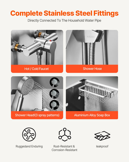 Hundtvättstation i rostfritt stål, 127 cm trimbadkar med trappor, PE-vattenfilterbräda, kran och duschmunstycke samt tvålhållare. Hundbadkar för stora, medelstora och små husdjur (höger dörr)