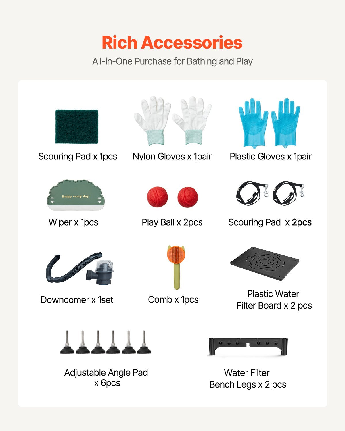 Hundtvättstation i rostfritt stål, 127 cm trimbadkar med trappor, PE-vattenfilterbräda, kran och duschmunstycke och tvålhållare. Hundbadkar för stora, medelstora och små husdjur (vänster dörr)