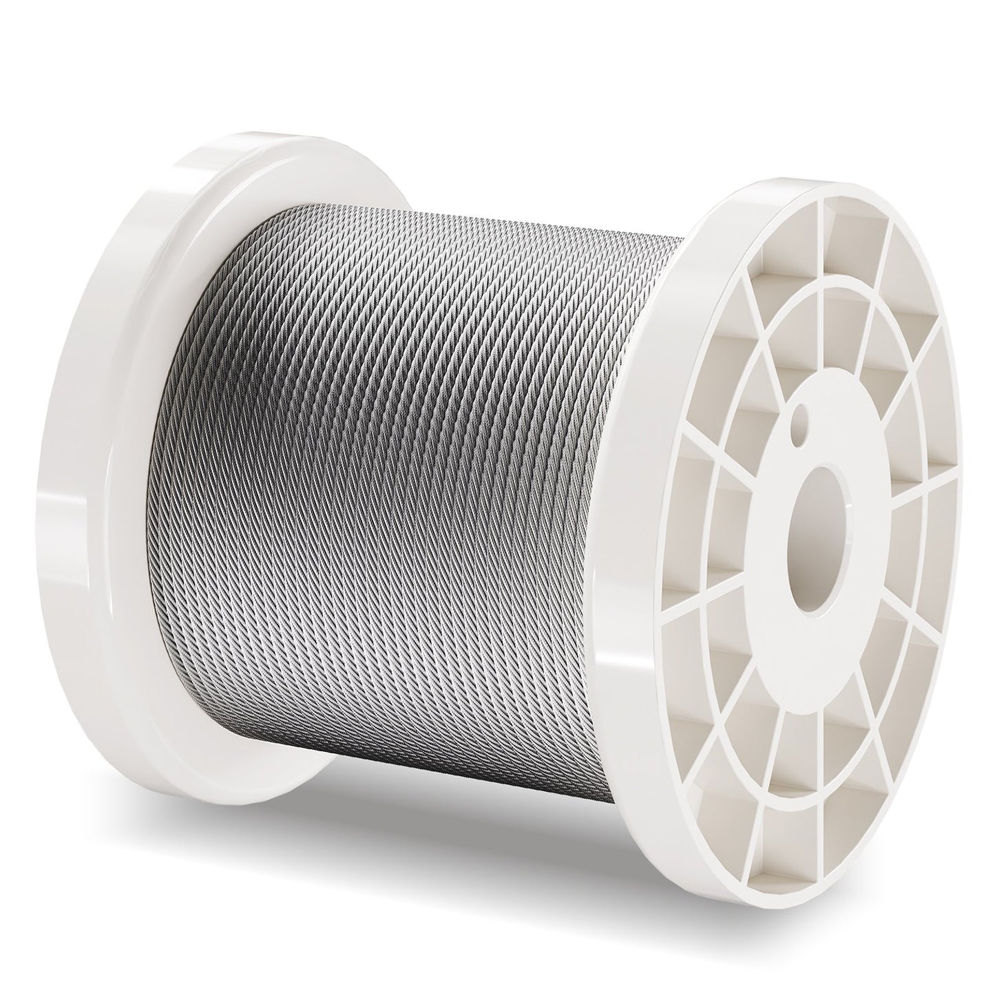 Stålvajersats, 1/16" 330 fot 304 rostfritt stålvajer med 80 hylsor och 20 kausar, 450 lbs brottstyrka, 7x7 trådar marin flygplanskvalitet för ledstång, trappstängsel utomhus