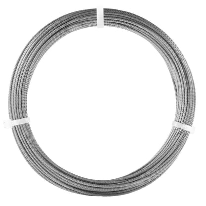 Stålvajersats, 1/16" 66 fot 304 rostfritt stålvajer med krymptång, 160 hylsor och 12 kausar, 7x7 ledare, marin, flygplanskvalitet, för ledstång, trappstäckning, utomhusbruk