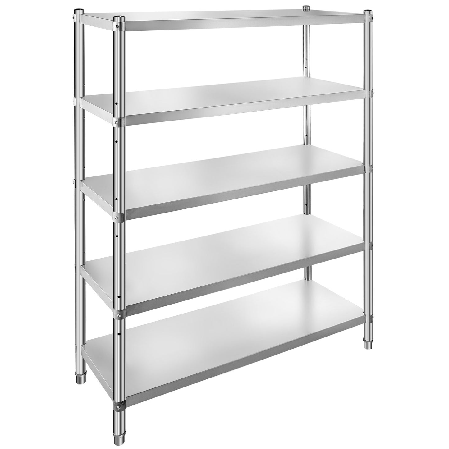 Shelving Unit 48x18.5 Inch Storage Shelves 5-Tier shelving Units And Storage Adjustable Shelf Storage Unit Adjustable Feet Shelving Units Stainless Steel Kitchen Shelves