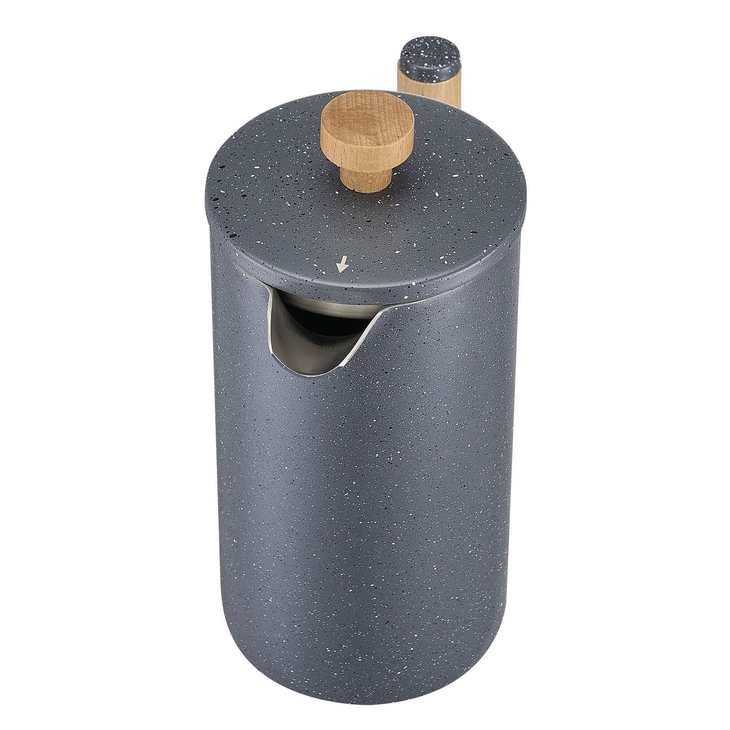 French Press Coffee Maker, 1 Liter Stainless Steel Coffee Press Tea Maker with Filter, Large Double Wall Insulated French Presses Cold Brew for Camping Travel Home Kitchen, Black