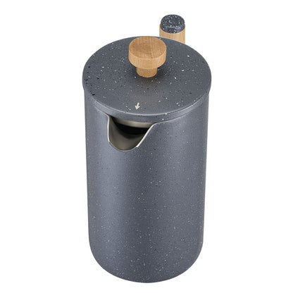 French Press Coffee Maker, 1 Liter Stainless Steel Coffee Press Tea Maker with Filter, Large Double Wall Insulated French Presses Cold Brew for Camping Travel Home Kitchen, Black