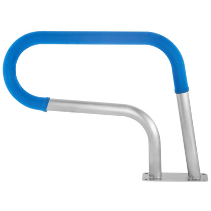 Poolräcke 30x22" Poolräcke 304 rostfritt stål 250 kg lastkapacitet Silver rostfritt poolräcke Humaniserat poolräcke med blått greppskydd &amp; M8 borr &amp; självgängande skruvar