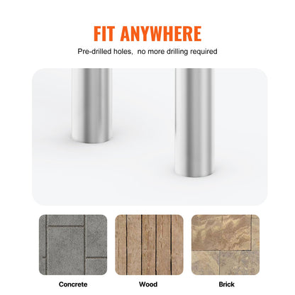 Poolräcke, 46 x 37 tum poolräcke, rostfritt stål (förbyggt) för inomhus-/utomhuspooler, poolräcke för däck, rostfritt stödhandtag med blått greppskydd och tillbehör för spa