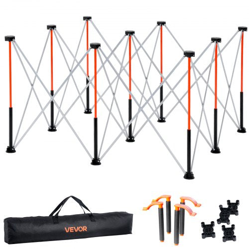 Portable Folding Workstand, 1264 x 1264 mm Collapsible Workbench, 1589 kg Weight Capacity, No Assembly Foldable Work Stand with Storage Bag, Table Top NOT Included, for Garage Workshop Outdoor