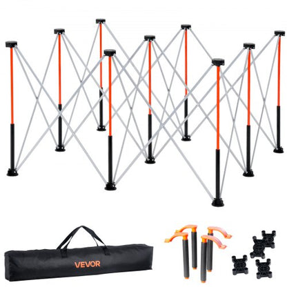 Portable Folding Workstand, 1264 x 1264 mm Collapsible Workbench, 1589 kg Weight Capacity, No Assembly Foldable Work Stand with Storage Bag, Table Top NOT Included, for Garage Workshop Outdoor