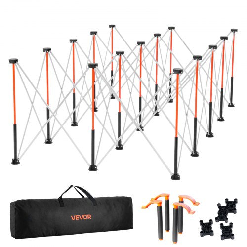 Portable Folding Workstand, 2455 x 1260 mm Collapsible Workbench, 2724 kg Weight Capacity, No Assembly Foldable Work Stand with Storage Bag, Table Top NOT Included, for Garage Workshop Outdoor