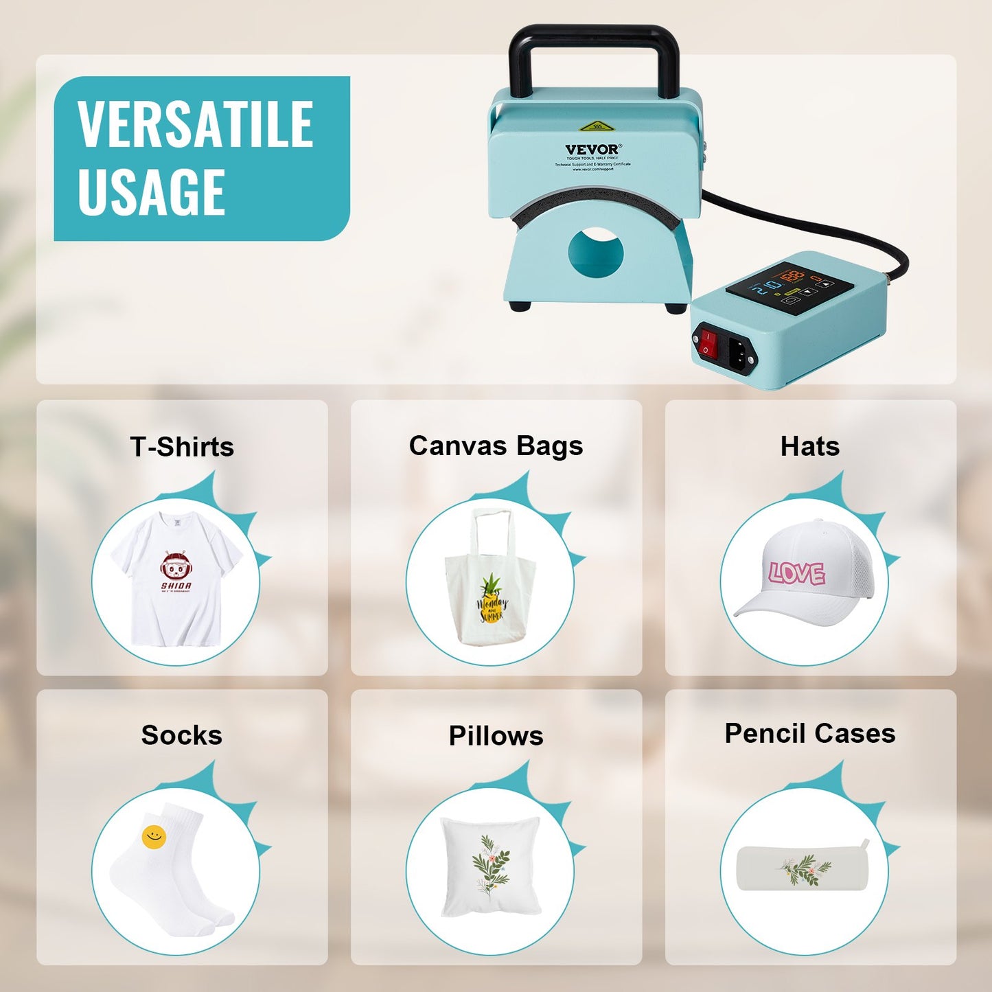 Hat Press Machine, Mini Hat Heat Press for Caps with Integrated Control Panel, Cap Heat Press Machine with 5.9x3.15 inch Curved Heating Plate, Safety Base, and Glove, Automatic Shut-Off, Green