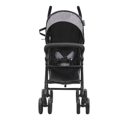 Lightweight Stroller, Compact Easy Fold MultiPosition Recline Canopy Backrest, Carbon Steel Frame, Large Storage Basket,Cup Holder, Umbrella Toddler Baby Stroller for Travel, Light Gray/Black