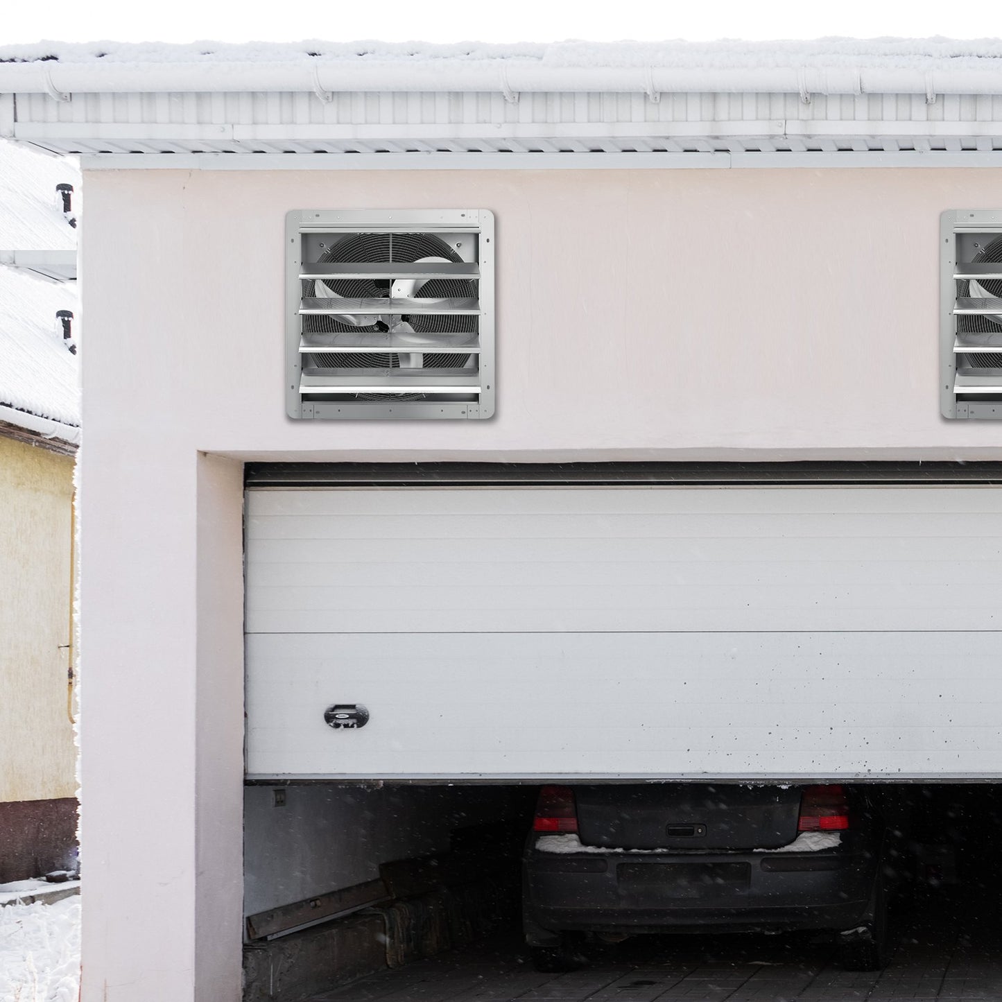 Shutter-frånluftsfläkt, 305 mm höghastighets 1400 varv/min 1084 CFM, väggmonterad vindsfläkt i aluminium med AC-motor, ventilation och kylning för växthus, garage, skjul, butiker