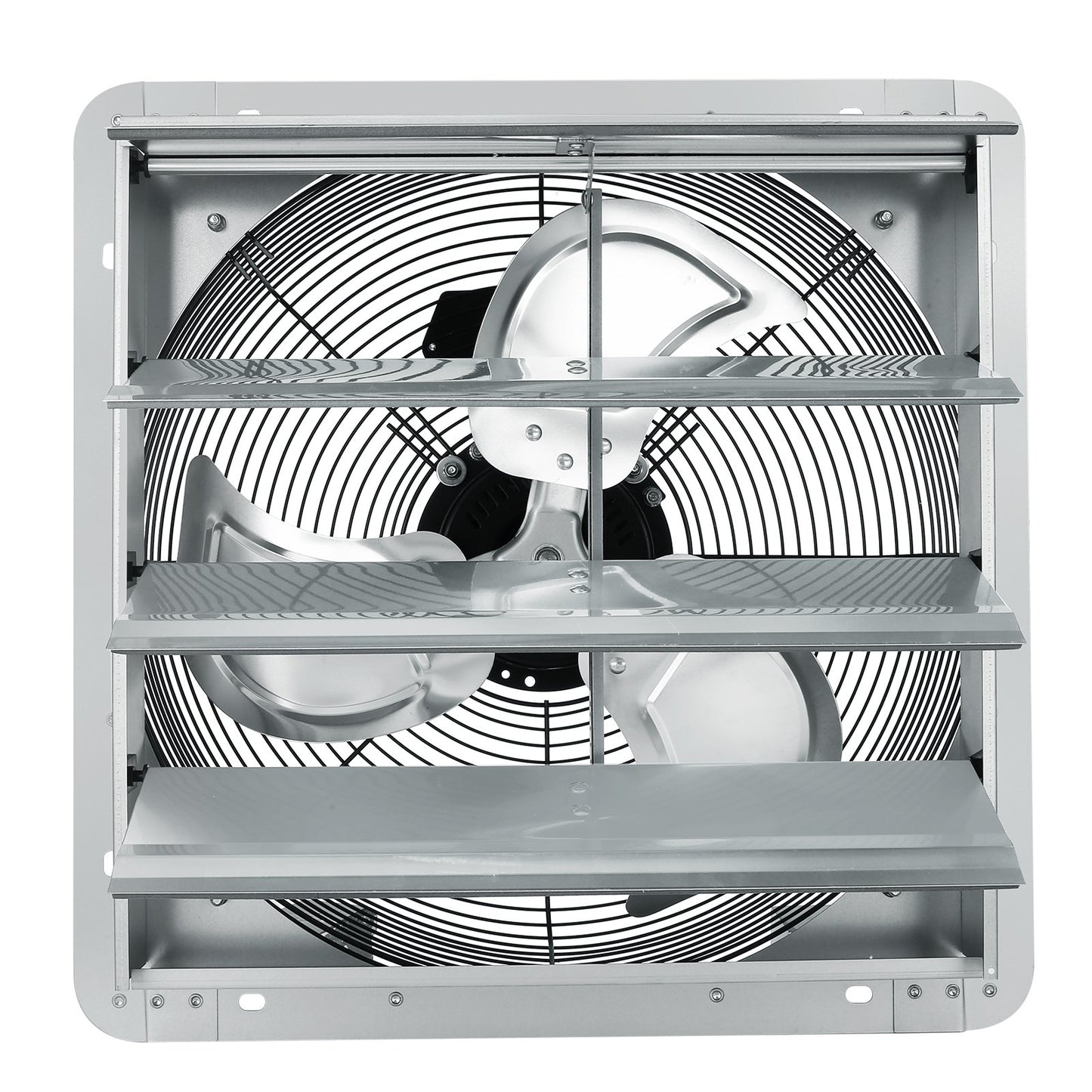 Shutter Exhaust Fan, 406 mm High-speed 1400RPM 2000 CFM, Aluminum Wall Mount Attic Fan with AC-motor, Ventilation and Cooling for Greenhouses, Garages, Sheds, Shops