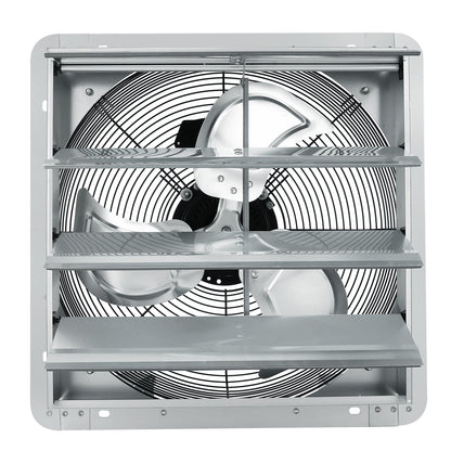 Shutter Exhaust Fan, 406 mm High-speed 1400RPM 2000 CFM, Aluminum Wall Mount Attic Fan with AC-motor, Ventilation and Cooling for Greenhouses, Garages, Sheds, Shops