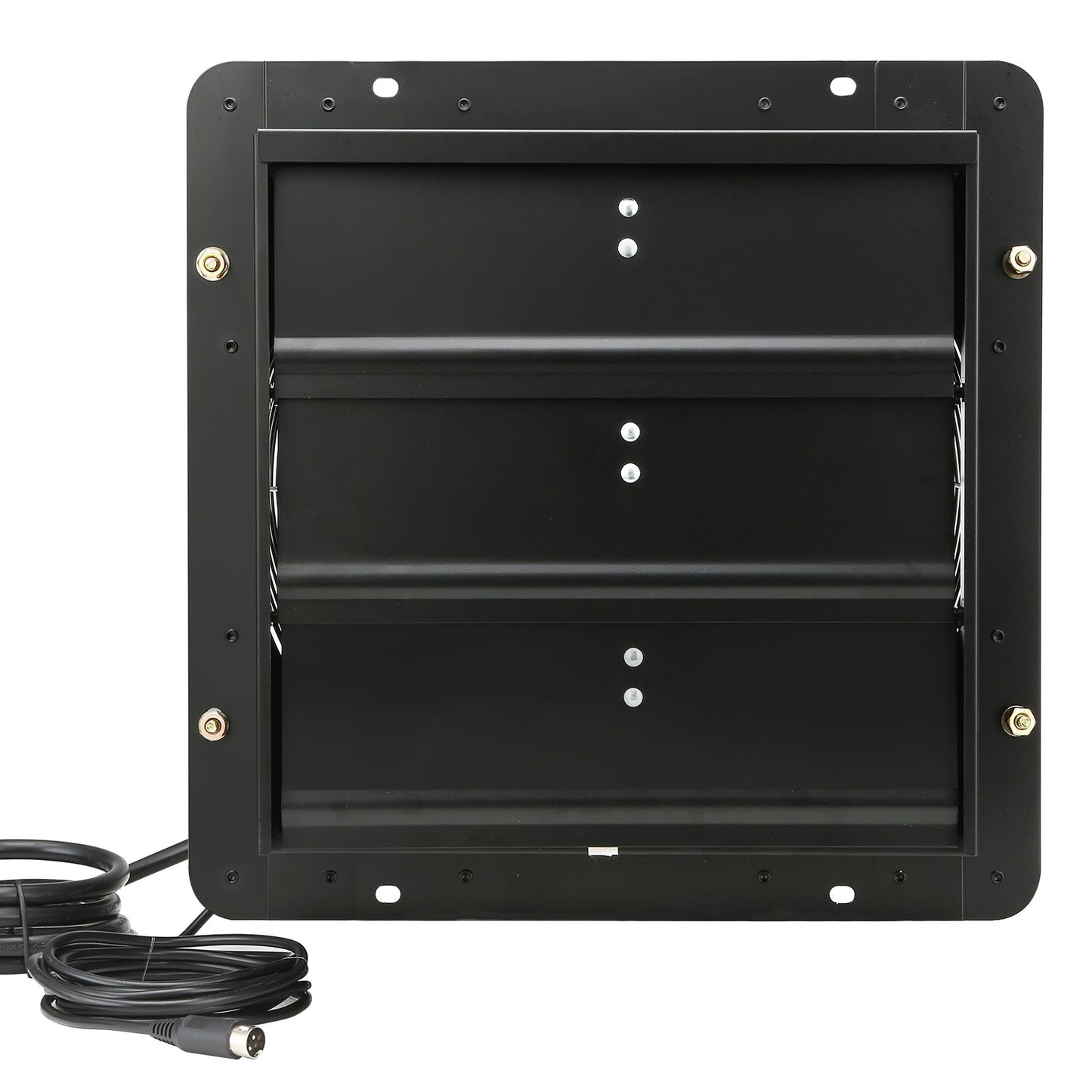 Shutter Exhaust Fan, 356 mm with Temperature Humidity Controller, EC-motor, 1024 CFM, Variable Speed Adjustable Wall Mount Attic Fan, Ventilation and Cooling for Greenhouses, Garages, Sheds