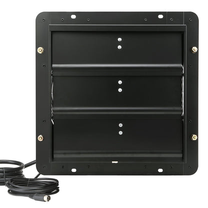 Shutter Exhaust Fan, 356 mm with Temperature Humidity Controller, EC-motor, 1024 CFM, Variable Speed Adjustable Wall Mount Attic Fan, Ventilation and Cooling for Greenhouses, Garages, Sheds