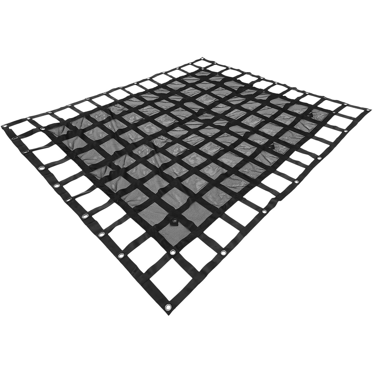 Cargo Net with Mesh, 8' x 6.7' Cargo Net for Pickup Truck Bed, Heavy Duty Cargo Nets with Cam Buckles & S-Hooks & Cross Strap, Truck Bed Cargo Net for Trailer SUV Jeeps(96" x 80")