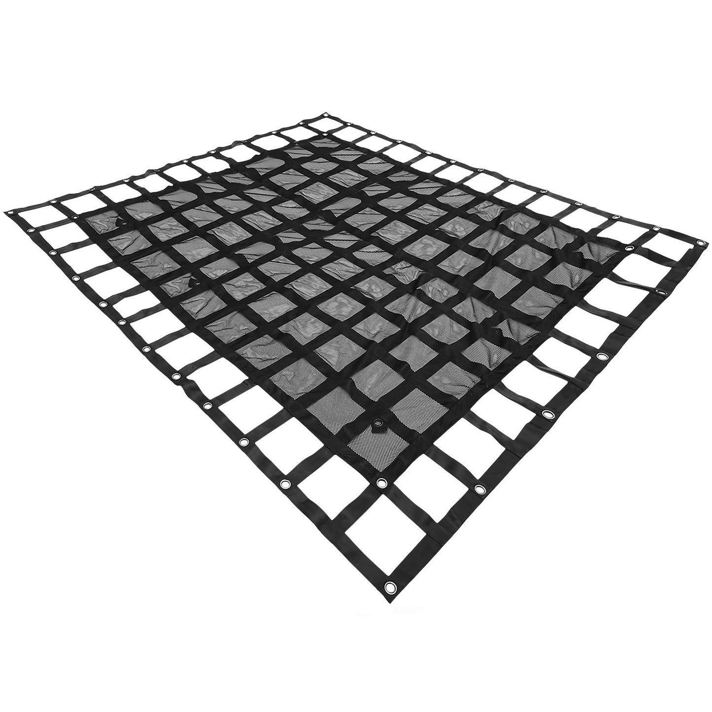 Cargo Net with Mesh, 8' x 6.7' Cargo Net for Pickup Truck Bed, Heavy Duty Cargo Nets with Cam Buckles & S-Hooks & Cross Strap, Truck Bed Cargo Net for Trailer SUV Jeeps(96" x 80")