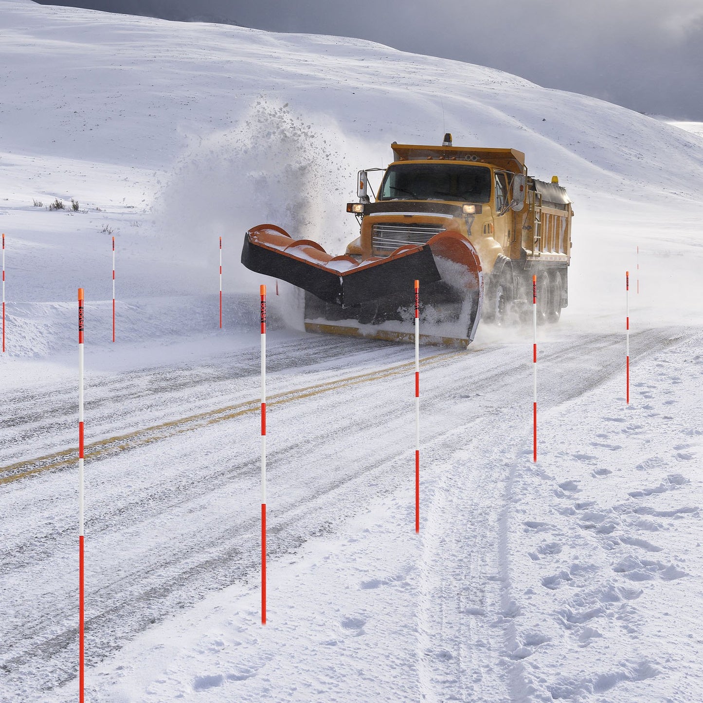Uppfartsmarkörer, 20 st. 122 cm långa, 6,35 mm diameter, hög synlighet för uppfarten med 12-tums stålborrar, reflekterande snöpinnar, glasfiberstång för parkeringsplatser, gångvägar, snöröjning