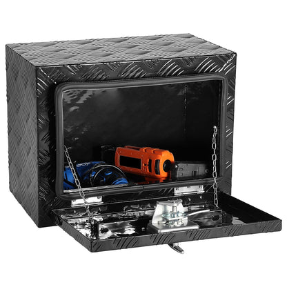 Underbody Aluminum Truck Tool Box 45.7x30.5x35.6 cm Trailer RV Tool Storage