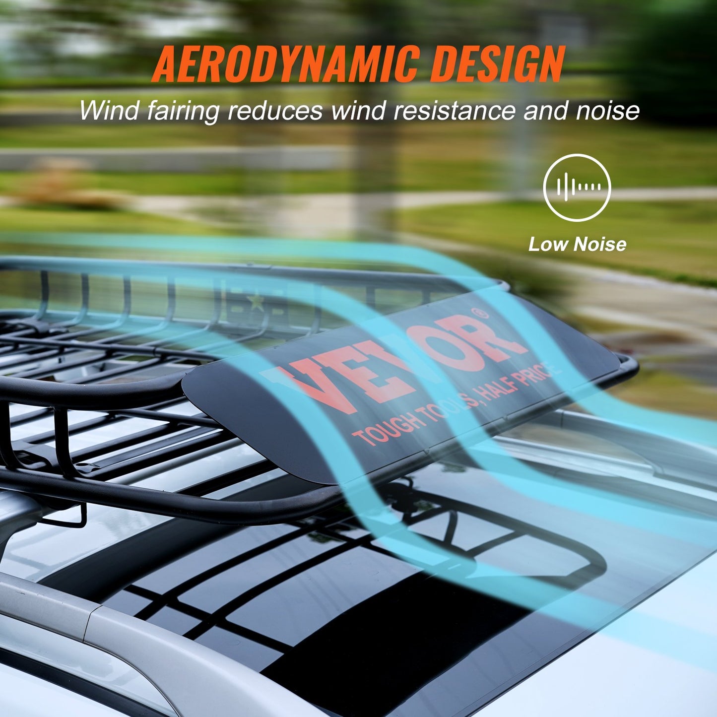 Takräckekorg, 117,5 x 91,5 x 11,4 cm taklasthållare, kraftig universal takräckekorg med kapacitet på 90,7 kg, bagagehållare för SUV, lastbil, fordon