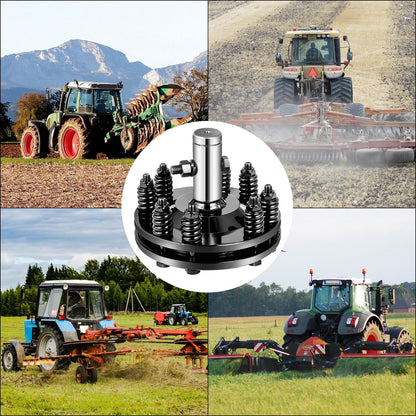 Slirkoppling, 1 3/8” kraftuttagsslirkoppling, släta, runda kraftuttagsfriktionskoppling, traktorslirkoppling i karburerat stål, justerbar slirkoppling för roterande skärare, svart slirkoppling för röjsvin för kraftuttagsaxel