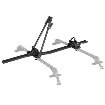 Takcykelhållare, 15 kg kapacitet, upprätt takmonterat cykelhållare med säkert låssystem för de flesta standardtvärstänger, upprätt takcykelhållare i aluminium, 1 cykelhållare för bil SUV, svart