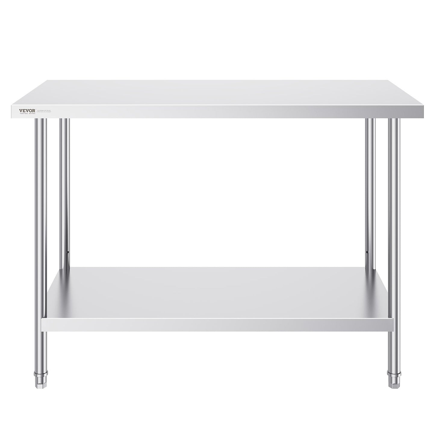 Stainless Steel Work Prep Table Commercial Worktable Food Prep 61x122x86 cm