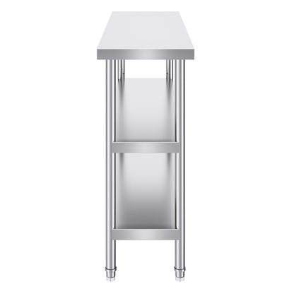 Stainless Steel Food Prep Table Commercial Kitchen Work Table 35.6x121.9 cm