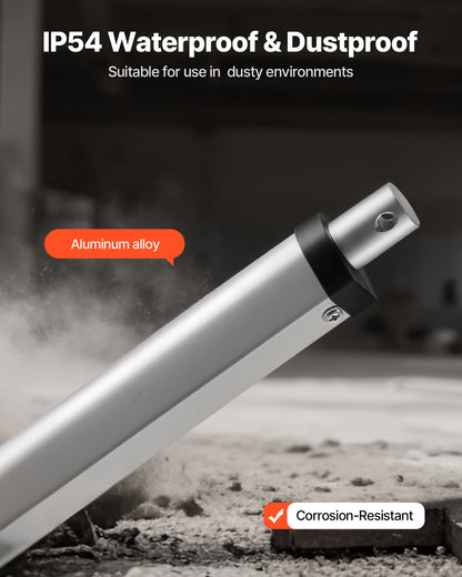 12V Linear Actuator, 203.2mm Stroke 15mm/s High-Speed 1000N Linear Motion Actuator - with IP54 Protection & Mounting Bracket for Lift Desk, Recliner Chairs, Window Door Opener