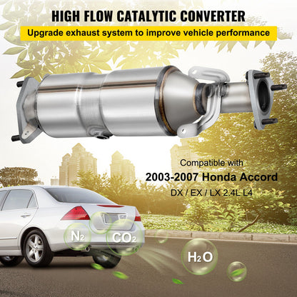 High Flow Catalytic Converter For 2003-2007 Honda Accord DX/EX/LX 2.4L L4