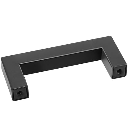 10 Pack Cabinet Pulls, 3in / 76mm Center to Center Slim Square Kitchen Cabinet Drawer, Stainless Steel Modern Kitchen Cupboard Door Handles for Kitchen Bathroom Bar Hardware Matte Black