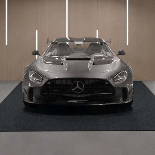 Garage Floor Mat, 2.3 x 5.79 M Waterproof Protection from Water,Snow, Rain,Mud and Oil for Cars, Non-slip Heavy Duty Containment Mat with TPE Anti-Leak Backing & Easy to Clean & Cuttable