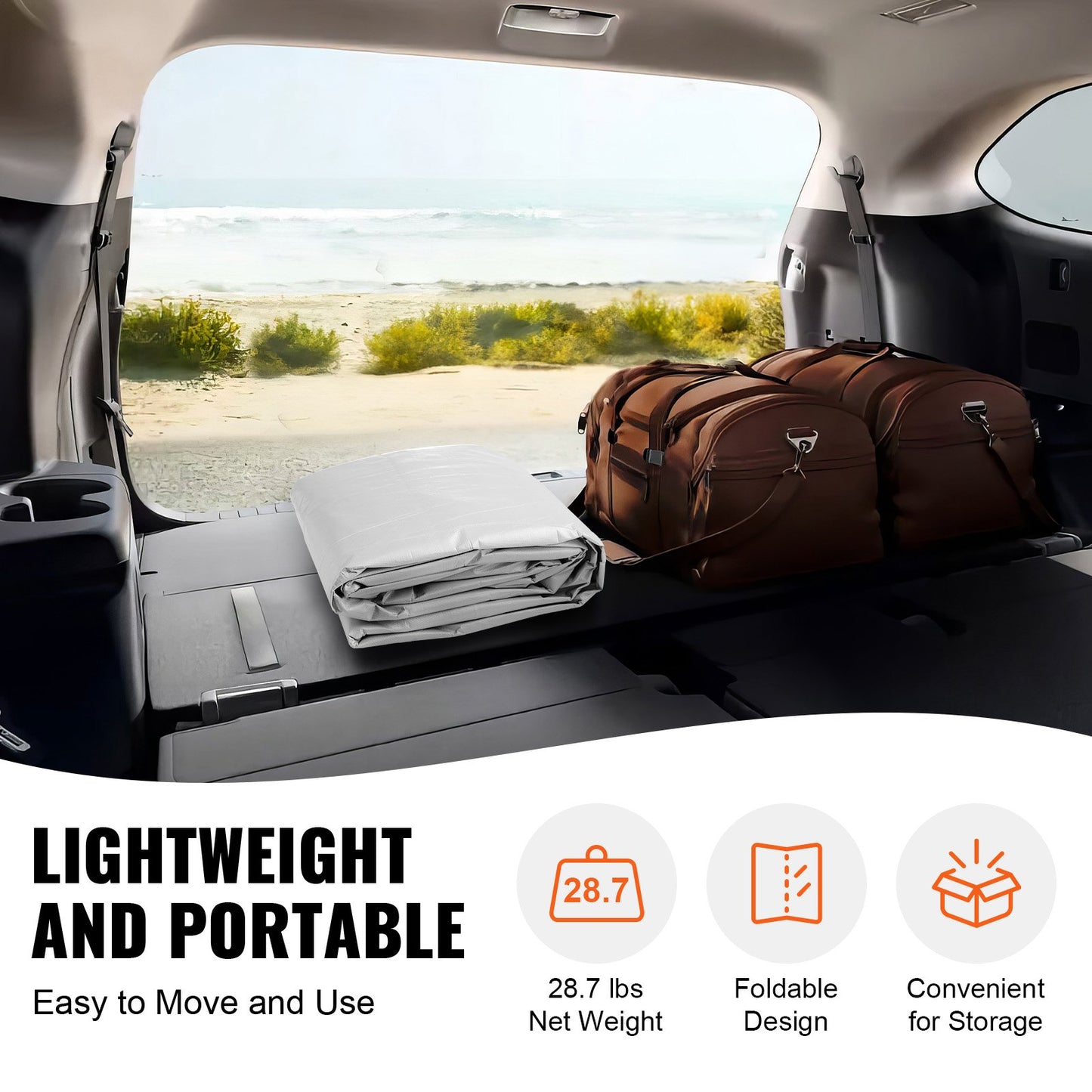 Carport med reservtak, topp + sidovägg, 6000 x 3000 mm, garagetält, kraftig, vattentät och UV-skyddad, enkel installation med kulspännen, vit (ram ingår ej)