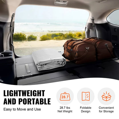 Carport med reservtak, topp + sidovägg, 6000 x 3000 mm, garagetält, kraftig, vattentät och UV-skyddad, enkel installation med kulspännen, vit (ram ingår ej)