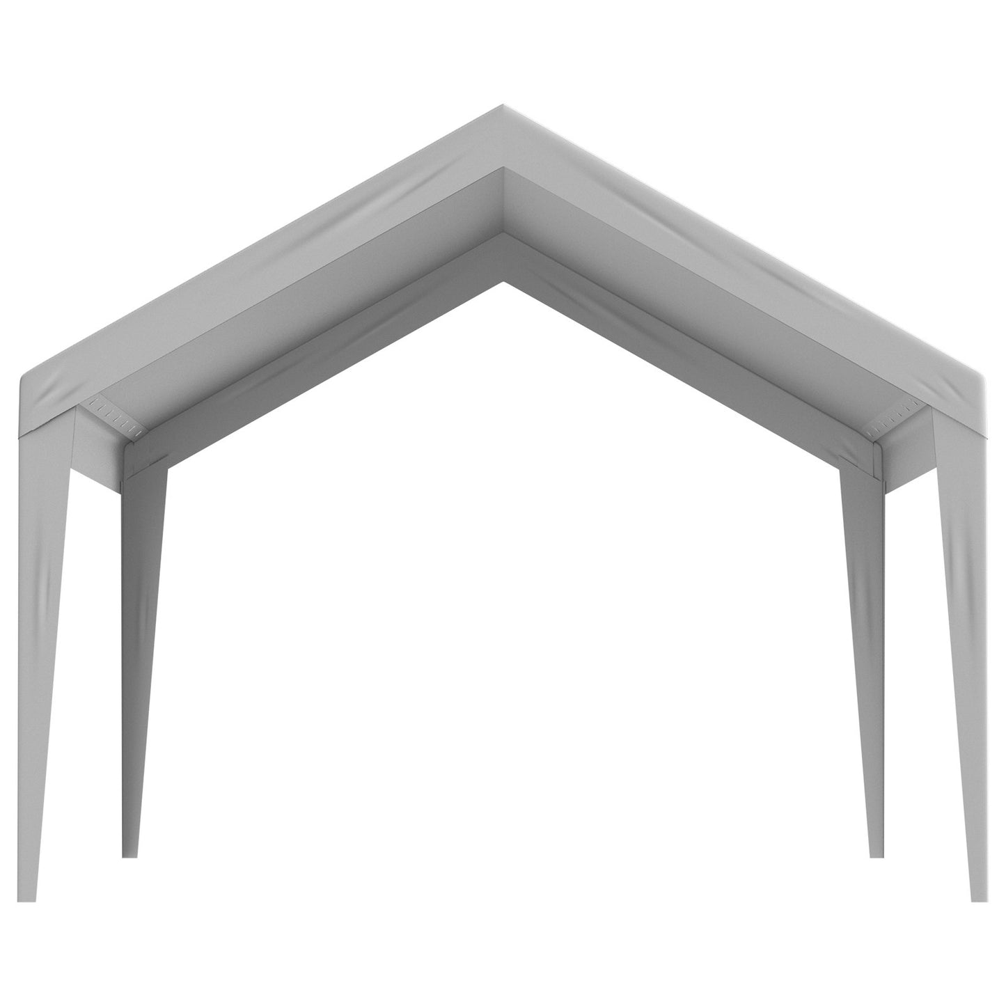 Carportöverdrag, 3,6 x 6,2 m, kraftfullt övertält, vattentätt och UV-skyddat, enkel installation med kulband, grå (endast övertält, ram ingår ej)
