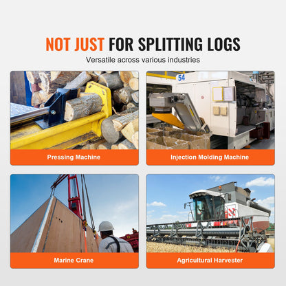 Hydraulic Wood Log Splitter Pump Kit, 60.6 L/min, 2 Stage 27.6MPa Aluminum Hydraulic Gear Pump, with Valve 2.54 cm Inlet 1.27 cm NPT Outlet 3600 RPM, for Small Engine Mounting Log Splitters