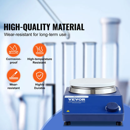 Magnetomrörare, 0-1500 RPM omrörarplatta med justerbar hastighetsknapp, 21L plattomrörarsats, omrörarstav ingår