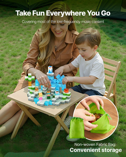 Magnetic Blocks, 150 PCS Glacier Castle Set, Magnetic Building Cubes for Kids, STEM Montessori Sensory Toys for Christmas Birthday Gift, Construction Stacking Toy for 3+ Years Old Boys & Girls